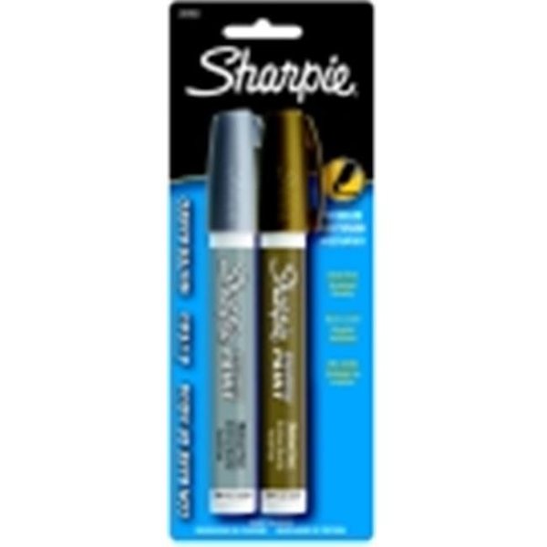 Sharpe Mfg Co Sharpie Water Based Paint Marker Set; Medium Tip; Metallic Gold And Silver; Set - 2 405877